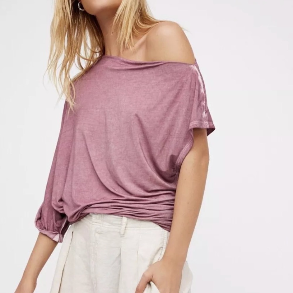 free People HP 🌸off the shoulder dolman top NWOT - Picture 1 of 5